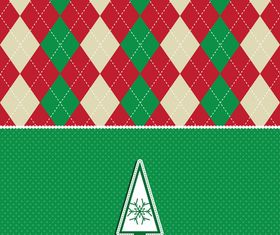 Christmas tree argyle pattern background vector