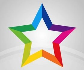 Rainbow Star vector design