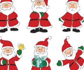 Santand Snowmen vectors graphics