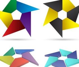 Color Geometric Logo creative vector