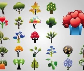 Fantasy Tree Designs vector