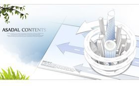 Modern City abstract background vector graphics