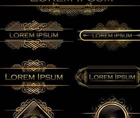 Gold Vintage Elements vector material