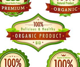 Eco labels vector graphics