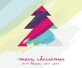 Grunge christmas tree background vectors