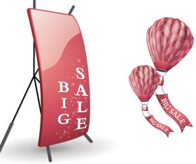 Red glass tags 3 vector