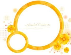 Flower round background vector graphics