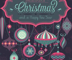 Christmas labels pendant vector design