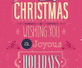 Christmas holiday retro background vector