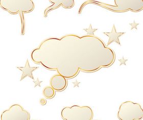 Golden cloud vector