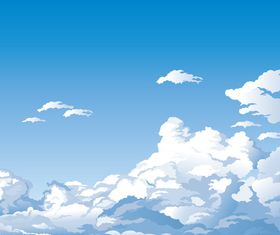 Blue sky and clouds vector