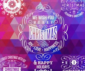 Christmas labels vector