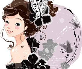 Beautiful girl vector