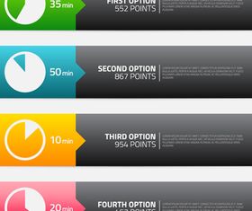 Time banner design vectors