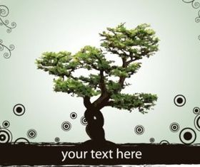 Polkdot background trees vectors