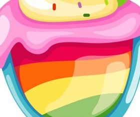 Cartoon milk Drinks vector