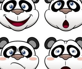 Pandas graphic vectors