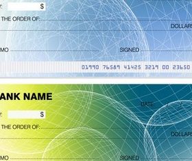 Cheques Templates vector material