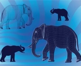 Free Elephant Graphics shiny vector