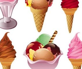 Colorful Ice Cream art vector graphics