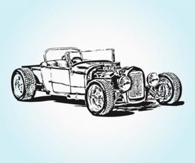 Retro Sport Car Illustration vector