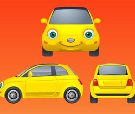 Smiling Car vector material