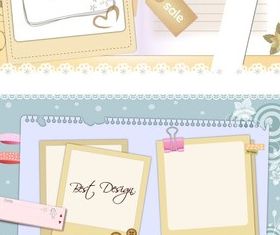 Notepad message board background vectors