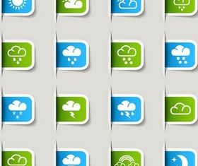 Colorful Weather Icons vectors