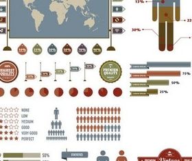 Statistic Elements set vector
