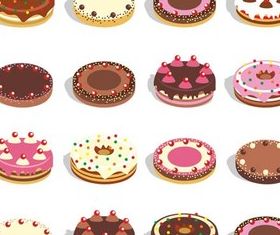 Color Cakes set vector