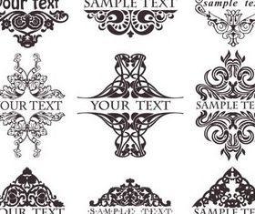 Ornate Vintage Elements vector graphic