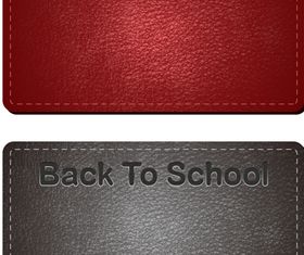 School Leather cards vector