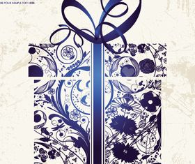 Gift box grunge background vector