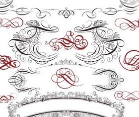 Stylish Swirl Elements vectors graphic