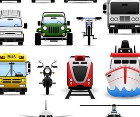 Transport Icons design vectors