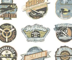 Retro Aviation Labels vector
