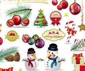 Chistmas Elements vectors graphics