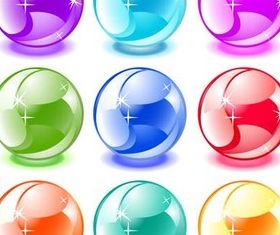 Color Glass Balls vector