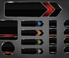 Black Web Buttons creative vector