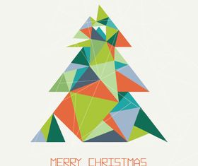 Tangram christmas tree vector
