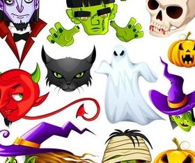Halloween Characters art vector