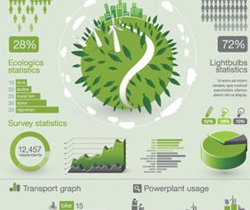 Ecologic infographics vector