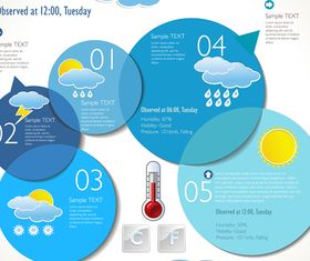 Weather infographics 1 vectors