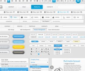 Web elements set 1 Illustration vector