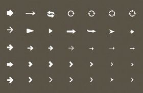 White arrow icons design vector