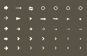 White arrow icons design vector