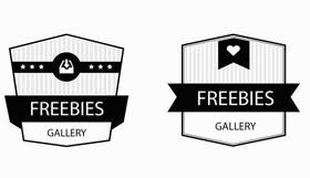 Black and White lables vector graphics