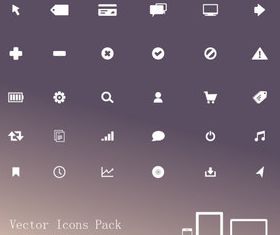 White web icons vectors graphics