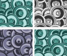 Round floral pattern vector