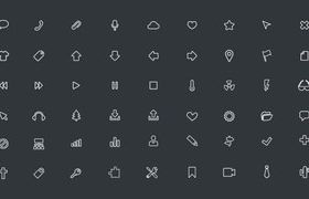 Line icons set vector